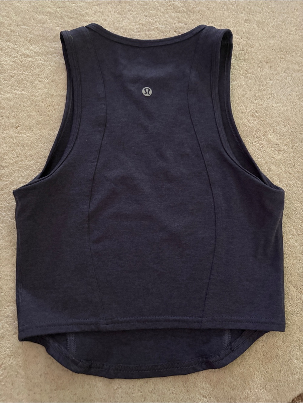 lululemon athletica Navy Racerback Cropped Tank